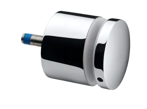 Adaptateur à verre Ø70 mm, plat, plaque 50 mm; 130748-050-10; filetage M12, verre 8 - 21,52 mm, inox poli 304 (13074850010)