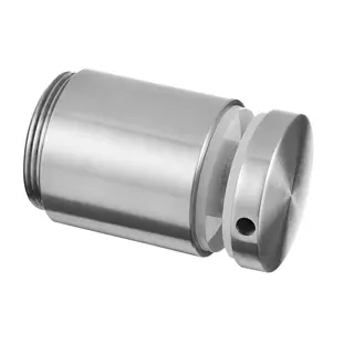 Adaptateur à verre, réglable, Ø50 mm, plat; 140749-040-12; plaque 40 mm, verre 8 - 25,52 mm, inox brossé 316 (14074940012)