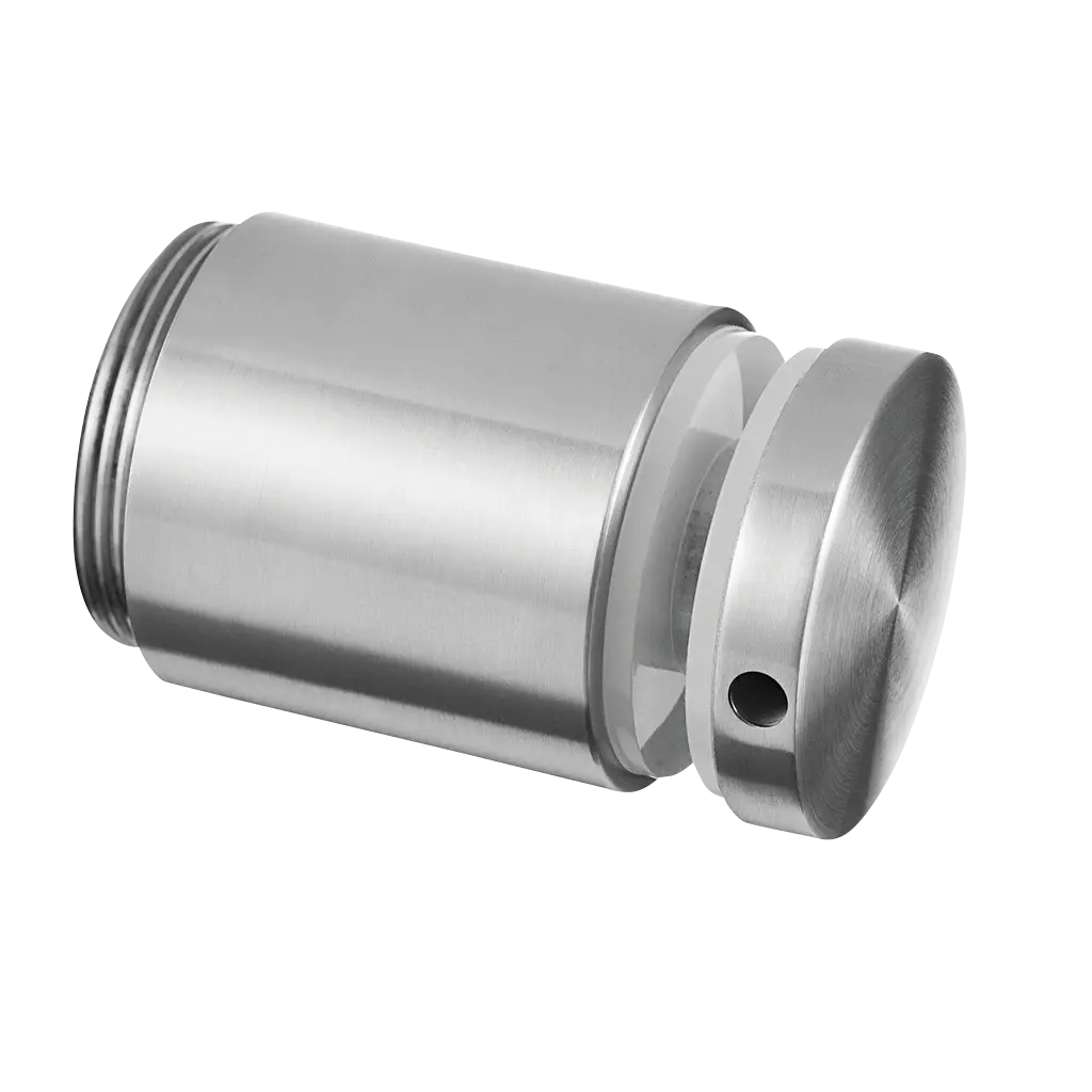 Adaptateur à verre, réglable, Ø50 mm, plat; 140749-050-10; plaque 50 mm, verre 8 - 25,52 mm, inox poli 316 (14074950010)
