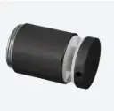 Adaptateur à verre, réglable, Ø50 mm; 130749-050-82; , plaque 50 mm, pour verre 8 - 25,52 mm, acier inoxydable 304, noir satiné (RAL 9005), surface texturée, une seule couche