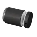 Adaptateur à verre, réglable, Ø50 mm; 140749-050-82; , plaque 50 mm, pour verre 8 - 25,52 mm, acier inoxydable 316, noir satiné (RAL 9005), surface texturée, une seule couche