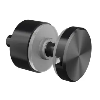 Adaptateur à verre, Ø30 mm, plat, filetage M8; 100746-89; , pour verre 6 - 17,52 mm, zamak, noir satiné (RAL 9005), surface lisse, une seule couche - SELL OUT