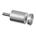 Adaptateur à verre, Ø30 mm, plat, plaque 50mm; 130746-050-12; filetage M8, verre 6 - 17,52 mm, inox brossé 304 (13074650012) - SELL OUT