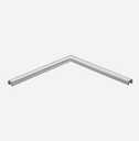 Angle 90° horizontal, p. tube à fond de gorge; 166320-042-00; Ø42,4x1,5 mm, L=500x500 mm, aluminium, brut (16632004200)