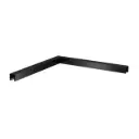 Angle 90° pour tube à fond de gorge 40x40 mm; 166324-040-82; , horizontal, aluminium, noir satiné (RAL 9005), surface texturée, une seule couche