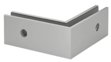 Angle 90°, Easy Glass Smart+, montage latéral; 168331-00-18; , extérieur, aluminium, brossé, anodisé 25µm - NEW