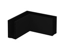Angle 90°, Easy Glass Smart, montage au sol, intérieur & extérieur, aluminium, noir satiné (RAL 9005), surface texturée, une seule couche