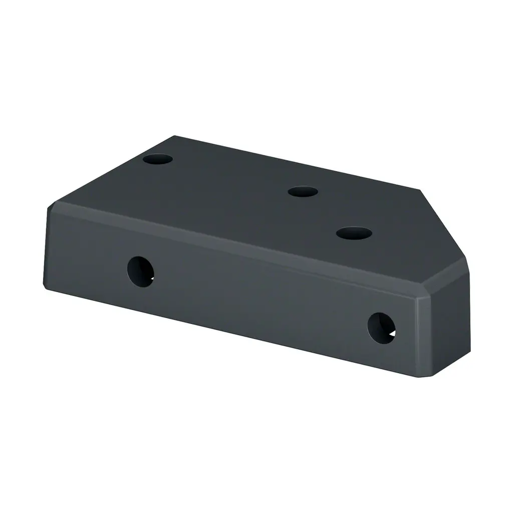 Angle embase-manchon pour poteau, Easy Alu, 169026-009-92-33; Ø9 mm, droite, aluminium, gris anthracite RAL 7016 (16902796033)