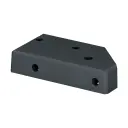 Angle embase-manchon pour poteau, Easy Alu, 169026-009-92-33; Ø9 mm, droite, aluminium, gris anthracite RAL 7016 (16902796033)