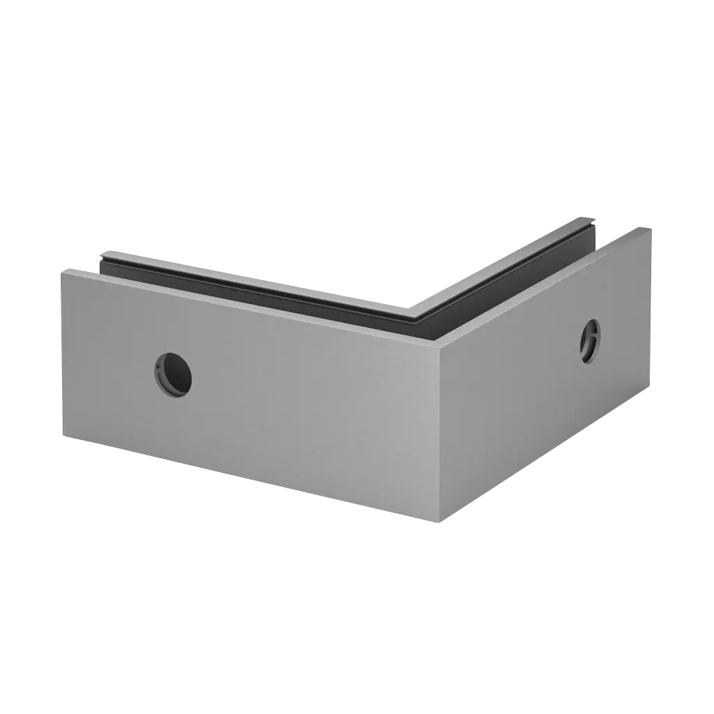 Angle extérieur 90°, Easy Glass Smart; 168231-02-00; montage latéral, aluminium, brut (16631603100)