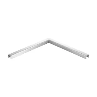 Angle horizontal 90° pour profil en U, horiz.; 146362-24-12; , U=24 x 24 mm, acier inoxydable 316, brossé