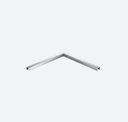 Angle horizontal 90° pour profil en U, horiz.; 146362-34-12; , U=34 x 34 mm, acier inoxydable 316, brossé