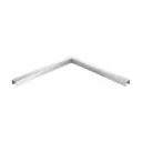Angle horizontal 90°, profil en U, 28x26x2 mm; 146361-24; U=24x24 mm, 500x500 mm, inox brossé 316