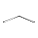 Angle horizontal 90°, profil en U, 38x36x2 mm; 146361-34; U=34x34 mm, 500x500 mm, inox brossé 316