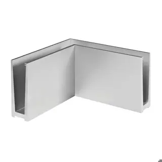 Angle intérieur 90°, Easy Glass Slim; 168011-01-18; montage au sol, aluminium brossé, anodisé (16631300418) - SELL OUT
