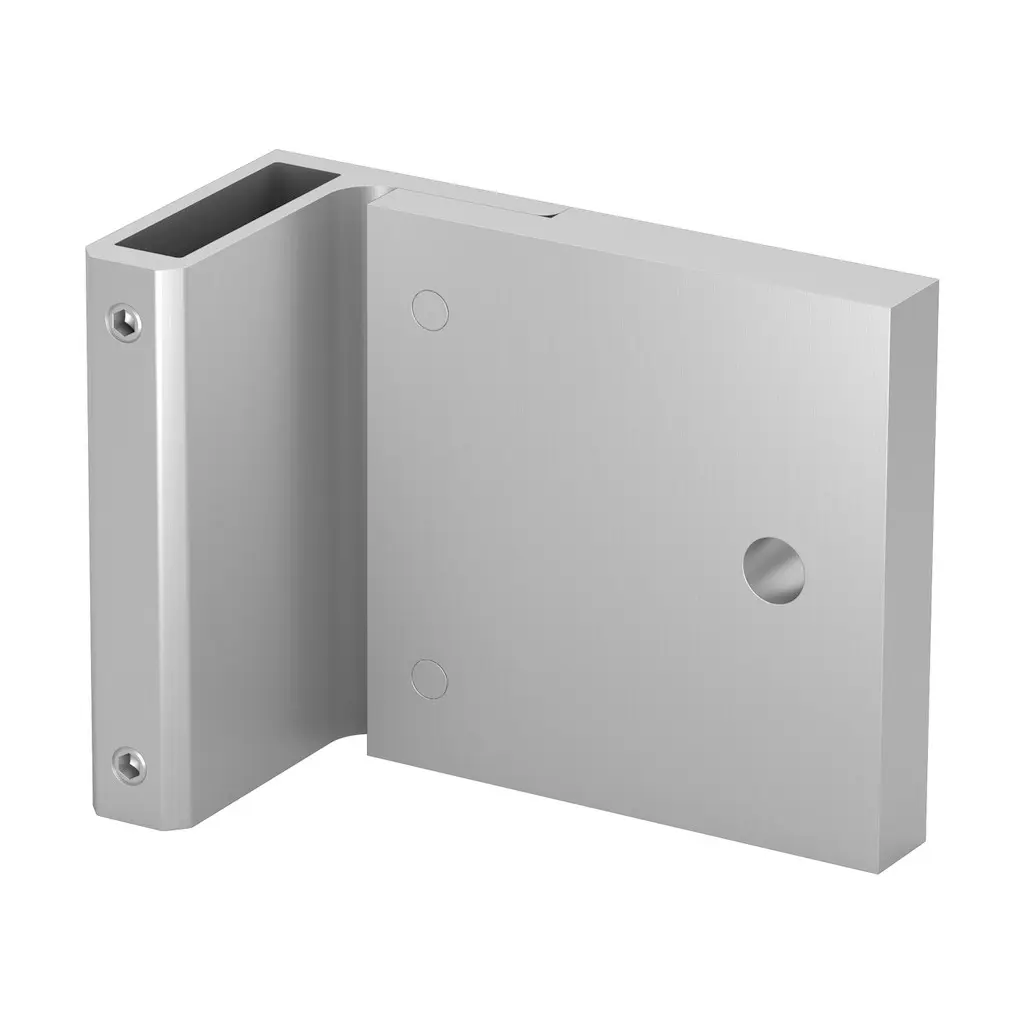 Angle support p. poteau, EA, mont. latéral; 169028-120-90-08; 120x70 mm, aluminium, effet argenté mat, anodisé (16902896008)
