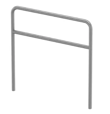 Barrière de protection, avec traverse; 140091-248-09-12; 900 mm largeur, Ø48,3 mm x 2 mm, inox brossé 316 (84009224812)