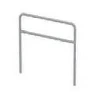 Barrière de protection, avec traverse; 140091-248-12-12; 1200 mm largeur, Ø48,3 mm x 2 mm, inox brossé 316 (84009324812)