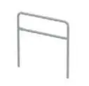 Barrière de protection, avec traverse; 140091-248-12-12; 1200 mm largeur, Ø48,3 mm x 2 mm, inox brossé 316 (84009324812)