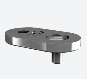 Berceau pour tube, un côté; 131815-000-12; , main-courante plat, inclus vis, acier inoxydable 304, brossé - NEW