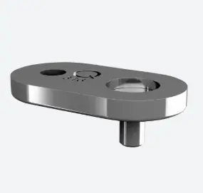 Berceau pour tube, un côté; 141815-000-12; , main-courante plat, inclus vis, acier inoxydable 316, brossé - NEW