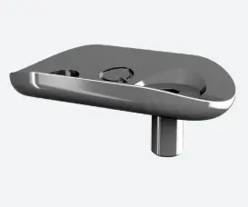 Berceau pour tube, un côté; 141815-048-12; , main-courante Ø48,3 mm, inclus vis, acier inoxydable 316, brossé - NEW