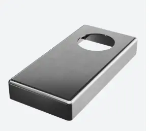 Cache-embase pour embase à souder MOD 0949; 140515-042-12; , pour tube Ø42,4 mm, acier inoxydable 316, brossé