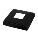 Cache-embase pour embase à souder MOD 4940; 134511-040-82; , tube 40x40 mm, acier inoxydable 304, noir satiné (RAL 9005), surface texturée, une seule couche