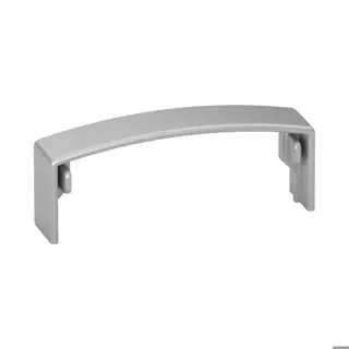 Cache-embase pour main-courante, Easy Alu, droit; 155790-36; horizontal, plastique ABS, aluminium RAL 9006 (24579006036) - NEW; BLACK LINE