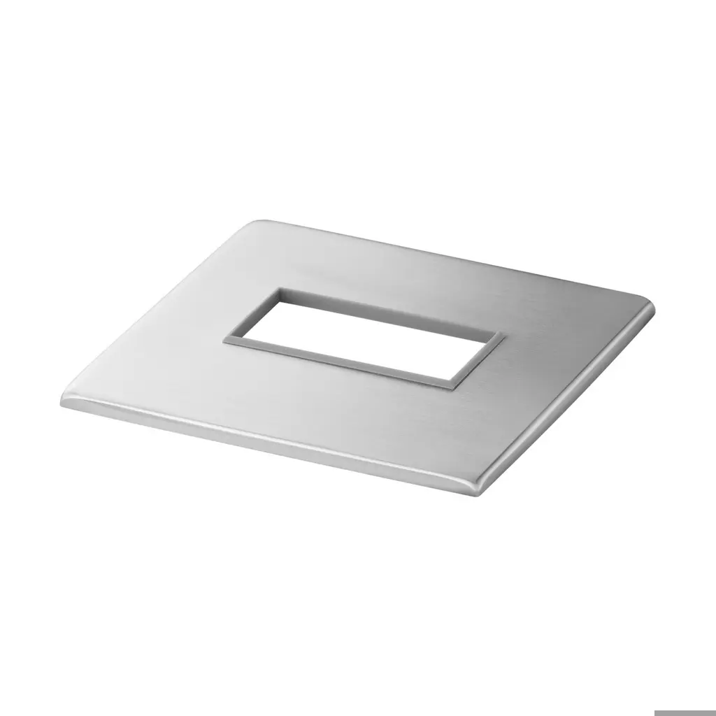 Cache-embase pour poteau, 60x30 mm; 144512-063; à sceller, inox brossé 316 (14451206312)