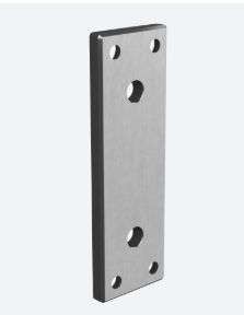 Cale de fixation pour MOD 3507, 180 x 60 mm; 133508-186-12; , inclus M8 visses, acier inoxydable 304, brossé - NEW