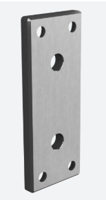 Cale de fixation pour MOD 3507, 180 x 60 mm; 143508-186-12; , inclus M8 visses, acier inoxydable 316, brossé - NEW