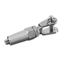 Chape avec fourche pour système de câble; 137300-006; câble 6 mm, inox brossé 304 (13730000612)