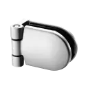 Charnière, tube Ø42,4 mm - verre 6 - 12,76 mm; 140281-042; inox brossé 316 (14028104212) - NEW