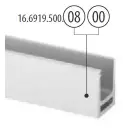 EG Hybrid, profil de sol, montage au sol; 166910-050-08; L=5000 mm, alumin., effet argenté mat, anod. 25µm (16691950008) - NEW; BLACK LINE