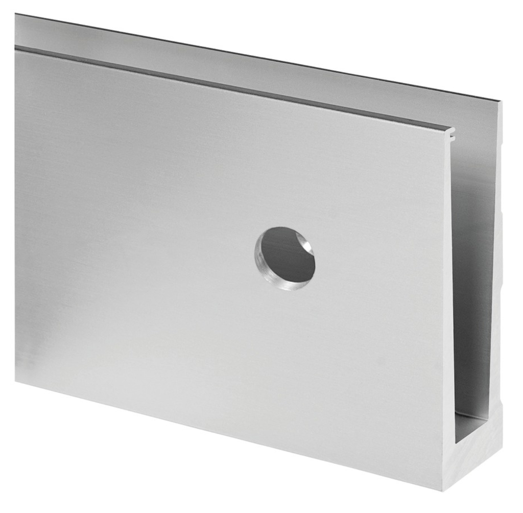EG Slim, profil de sol, montage latéral; 168030-050-00-18; L=5000 mm, aluminium brossé, anodisé 25µm (16690550018) - SELL OUT