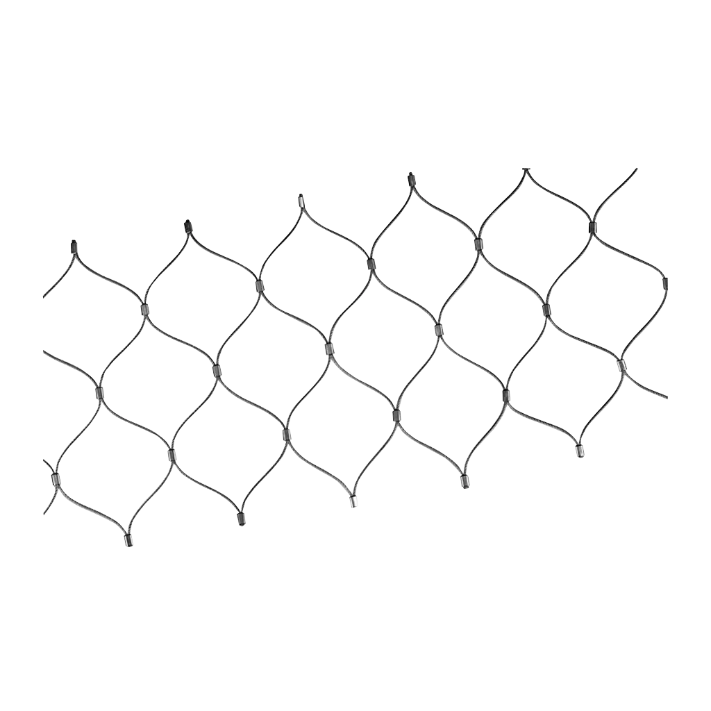 Easy Q-web, filet, largeur=60 mm, H=800 mm; 147910-500-08; câble 1,5 mm, L=50 m, inox brossé 316 (14790850112)