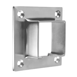 Embase murale pour tube à fond de gorge; 146545-040-12; carré, 40x40 mm, inox brossé 316 (14650504012)