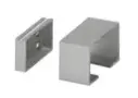 Embase murale pour tube à fond de gorge; 166545-654-00; 65x40x1,5 mm, aluminium, aspect inox brossé, anod.