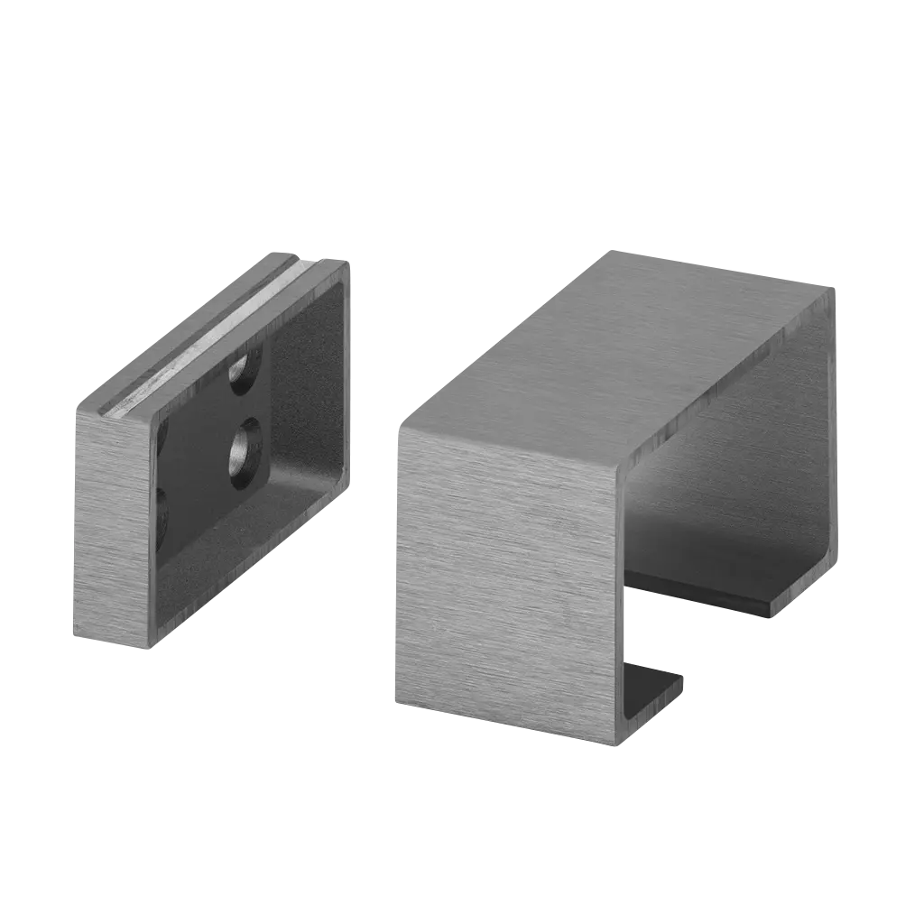 Embase murale pour tube à fond de gorge; 166545-654-18; 65x40x1,5 mm, aluminium, aspect inox brossé, anod.