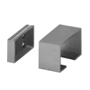 Embase murale pour tube à fond de gorge; 166545-654-18; 65x40x1,5 mm, aluminium, aspect inox brossé, anod.