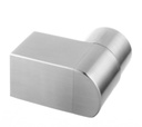 Embase murale, 90°, pour tube à fond de gorge; 146507-042-01; MOD 6507, Ø42,4 mm, inox brossé 316 (14650704212)