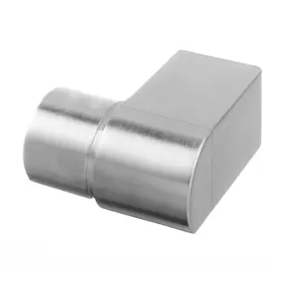Embase murale, 90°, pour tube à fond de gorge; 146507-042-02; MOD 6508, Ø42,4 mm, inox brossé 316 (14650804212)