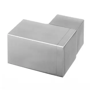 Embase murale, 90°, pour tube à fond de gorge; 146508-040-01; carré, MOD 6507, 40x40 mm, inox brossé 316 (14650704012)