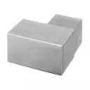 Embase murale, 90°, pour tube à fond de gorge; 146508-040-01; carré, MOD 6507, 40x40 mm, inox brossé 316 (14650704012)
