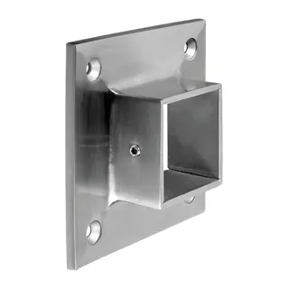 Embase murale, Square Line; 144505-040-12; pour tube 40x40 mm, inox brossé 316 (14450504012)