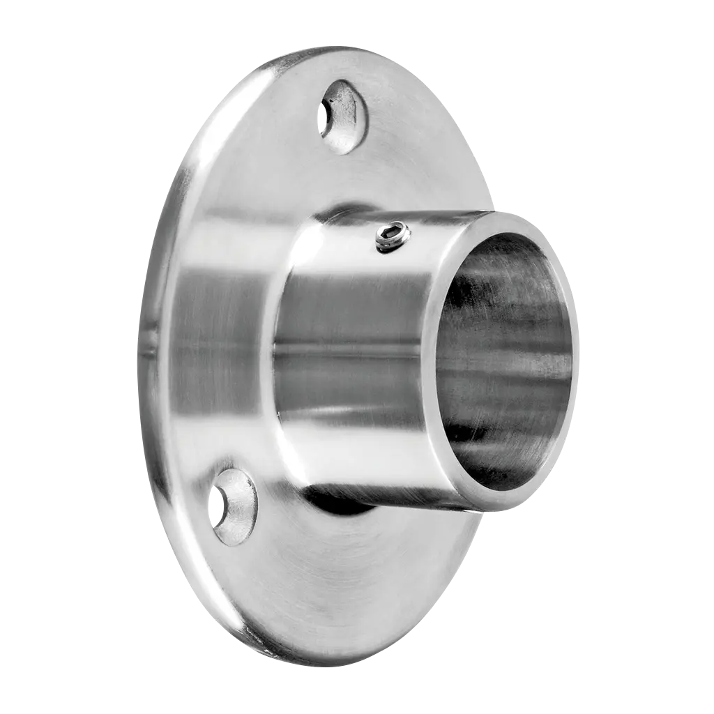 Embase murale, main-courante Ø33,7 mm; 140505-033-12; , acier inoxydable 316, brossé