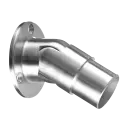 Embase murale, orientable, 0°-50°; 140506-033-12; , main-courante Ø33,7 x 2 mm, acier inoxydable 316, brossé
