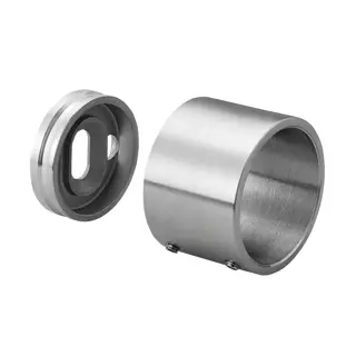 Embase murale, sans plaque; 140504-042-12; pour tube Ø42,4 mm, inox brossé 316 (14050404212)