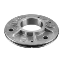 Embase à souder, avec caoutchouc; 133502-042; tube Ø42,4 mm, rond, 105 mm, inox brut 304 (13350204200)
